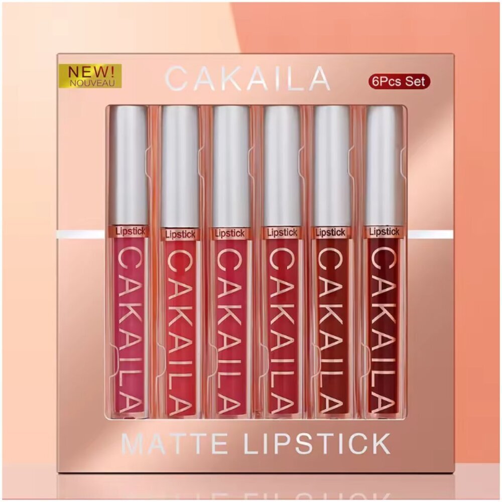CAKAILA 6-Color Lip Gloss Lipstick Set‎ Liquid Matte Velvet Matte Women's Makeup